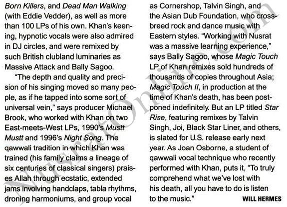 Nusrat Fateh Ali Khan 1948-1997, Spin Magazine 2