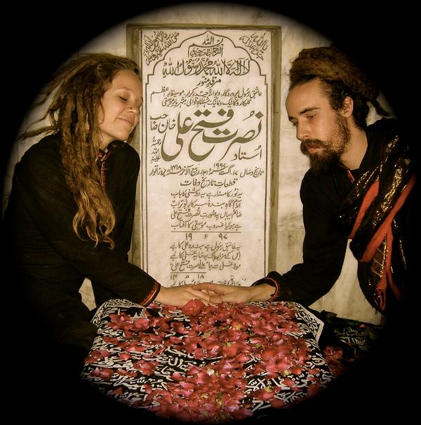 Tahir Qawwal and Aminah Chishty Qawwal at NFAK's Tomb