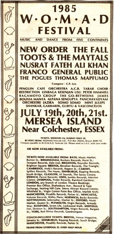 Nusrat WOMAD 1985 Conceet Poster