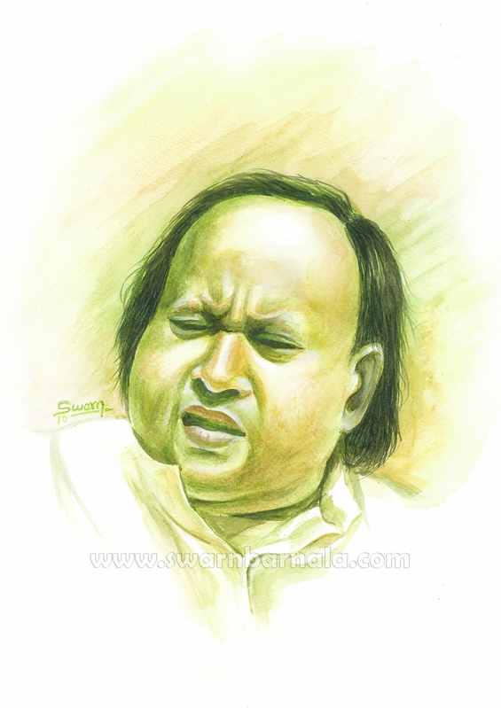 nusrat Fateh ali khan painting