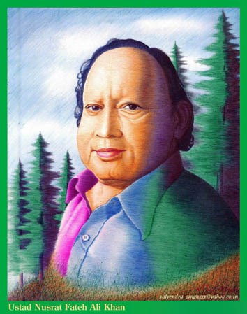 ustad-nusrat-fateh-ali-khan painting
