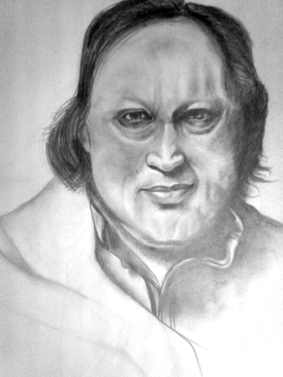 Nusrat Fateh Ali Khan Sketch